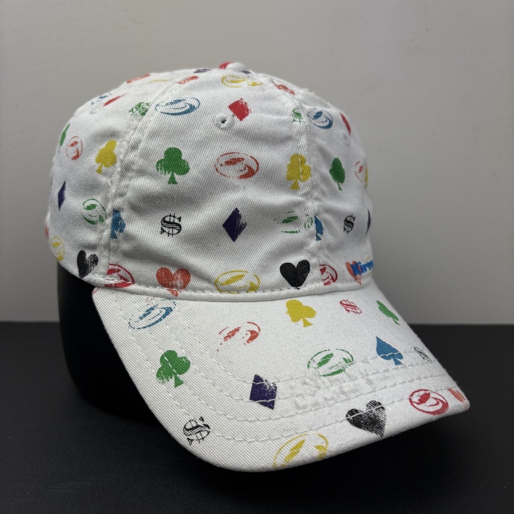 Vintage Y2K Kirra PacSun All Over Print Card Suits Dollar Sign Flexfit Hat OSFA